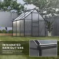 Outsunny 190 x 190cm Walk-In Polycarbonate Greenhouse - 7