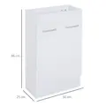 kleankin Under Sink Bathroom Vanity Unit Ceramic Basin Sink Cloakroom Storage Cabinet Home Furniture - 3