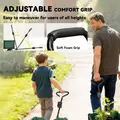 Outsunny 114L Steel Frame Garden Cart Trolley - Green - 6