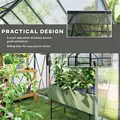 Outsunny 190 x 253 cm Walk-In Polycarbonate Greenhouse - Dark Grey - 5