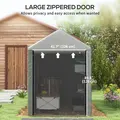 Outsunny 179 x 120cm Temporary Garden Shed, with Accessories - Light Grey - 6