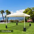 Outsunny 15 kg Heavy Duty Gazebo Weight Sand Bags, 4 pcs Leg Weights Marquee Tent Canopy Base for Trampoline Pop Up Gazebo Tent Parasols - 2