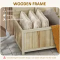 Outsunny 172 Litre Outdoor Storage Box, Wooden terrace Box Garden Storage Container, Natural - 6