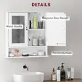 kleankin Bathroom Wall Storage Cabinet - White - 5