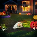 Outsunny 183 cm Life Size Halloween Animated Crawling Zombie with Glowing LED Eyes, Scary Halloween Decorations, Battery Operated, Indoor Outdoor Party Props - 8