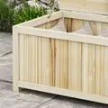 Outsunny 172 Litre Outdoor Storage Box, Wooden terrace Box Garden Storage Container, Natural - 7