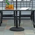 Outsunny 14kg Round Cement Parasol Base Umbrella Weight Stand Holder Fits Φ35mm,Φ38mm,Φ48mm Pole for Patio Outdoor Garden - Black - 2