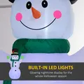 Outsunny 10ft Inflatable Snowman Christmas Decoration, with Accessories - 4