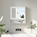 kleankin Bathroom Wall Storage Cabinet - White - 8