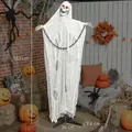 Outsunny 183 cm Life Size Halloween Animated Skeleton Grim Reaper with Glowing LED Eyes, Scary Halloween Decorations, Battery Operated, Indoor Party Props - 3