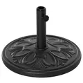 Outsunny 13kg Round Parasol Base Sun Umbrella Weight Stand Holder Patio Outdoor Garden, Black - 1