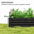 Outsunny 180 x 90cm Galvanised Steel Open Planter - 84H-211V00CG - 4