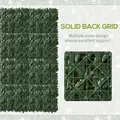 Outsunny 12PCS Artificial Boxwood Wall Panels 50cm x 50cm Rhododendron Privacy Fence Screen Faux Hedge Greenery Backdrop for Home Garden Backyard Balcony - 5
