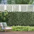 Outsunny 12PCS Artificial Boxwood Wall Panels 50cm x 50cm Rhododendron Privacy Fence Screen Faux Hedge Greenery Backdrop for Home Garden Backyard Balcony - 2