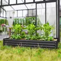 Outsunny 180 x 90cm Galvanised Steel Open Planter - 84H-211V00CG - 9
