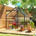 Outsunny 190 x 190cm Walk-In Polycarbonate Greenhouse - 2