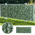 Outsunny 1-Piece Artificial Leaf Hedge Screen Privacy Fence Panel for Garden Outdoor Indoor Decor, Dark Green, 3M x 1.5M - 7
