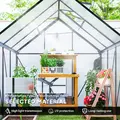 Outsunny 190 x 190cm Walk-In Polycarbonate Greenhouse - 4