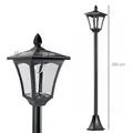 Outsunny 2 Pieces Outdoor Garden Solar Post Lamp Sensor Dimmable LED Lantern Bollard Pathway 1.6M Tall – Black - 3