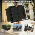 Outsunny 2 Piece Reclining Zero Gravity Sun Loungers with Cushions, Black - 5