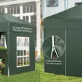 Outsunny 2 x 2 m Garden Pop Up Gazebo, Wedding Party Tent Marquee, Water Resistant Awning Canopy with Sidewalls, Windows, Carry Bag, Green - 8
