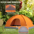 Outsunny 2 Person Camping Tent, Dome Tent with Zipped Doors, Storage Pocket, Portable Handy Bag, Orange - 4