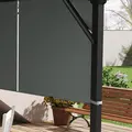 Outsunny 2 Pcs UV Protection Pergola Replacement Canopy, Pergola Shade Cover, Easy to Install, for 3 x 3(m) Pergola, Dark Grey - 8