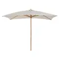 Outsunny 2 x 3m Wooden Garden Parasol Umbrella Outdoor Sun Shade Canopy, Cream White - 1
