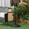 Outsunny 25 kg Parasol Base, Heavy Duty Concrete Patio Umbrella Stand with Adjustable Knob, 49 cm Round Garden Parasol Holder for 35 to 48 mm Poles, Black - 9