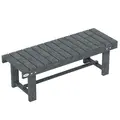 Outsunny 2-Seater Garden Wooden Bench, Grey - 1