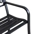 Outsunny 2-Seater Garden Bench, Steel-Black - 9