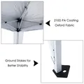 Outsunny 3 M x 3 M Base/ 2.5 M x 2.5 M Top Pop Up Gazebo with Carry Bag, Height Adjustable Slant Leg Party Tent Instant Event Shelter for Garden, Patio, White - 6