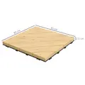 Outsunny 27 Pcs Wooden Interlocking Decking Tiles, 30 x 30 cm Anti-slip Outdoor Flooring Tiles, 0.81㎡ per Pack, All Weather Use for Patio, Balcony, Terrace, Hot Tub, Yellow - 3
