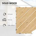 Outsunny 27 Pcs Wooden Interlocking Decking Tiles, 30 x 30 cm Anti-slip Outdoor Flooring Tiles, 0.81㎡ per Pack, All Weather Use for Patio, Balcony, Terrace, Hot Tub, Yellow - 4