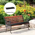 Outsunny 2-Seater Garden Bench Cushion with Ties, Swing Chair Cushion, Replacement Cushion for Outdoor Furniture, 110 x 46 cm, Black - 2