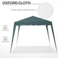 Outsunny 3 M x 3 M Base/ 2.5 M x 2.5 M Top Pop Up Gazebo with Carry Bag, Height Adjustable Slant Leg Party Tent Instant Event Shelter for Garden, Patio, Green - 5