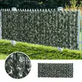 Outsunny 2-Piece Artificial Leaf Hedge Screen Privacy Fence Panel for Garden Outdoor Indoor Decor, Dark Green, 3M x 1.5M - 7