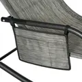Outsunny 2PCs Outdoor Garden Rocking Chair, Patio Sun Lounger Rocker Chair with Breathable Mesh Fabric, Removable Headrest Pillow, Armrest, Side Storage Bag, Dark Grey - 9