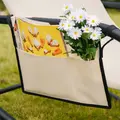 Outsunny 2PCs Outdoor Garden Rocking Chair, Patio Sun Lounger Rocker Chair with Breathable Mesh Fabric, Removable Headrest Pillow, Armrest, Side Storage Bag, Cream White - 9