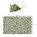 Outsunny 2pc Expanding Garden Trellis, 2 x 1m Faux Decorative Privacy Fence with Artificial Leaves, Privacy Screen Greenery Walls for Garden Balcony, Eucalyptus Leaves - 3