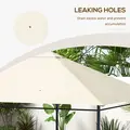 Outsunny 3 x 4m Gazebo Canopy Replacement Cover, Gazebo Roof Replacement (TOP COVER ONLY), Cream White - 7