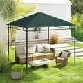 Outsunny 3 x 3 m Gazebo Canopy Replacement Cover, Garden Gazebo Roof Replacement with Drain Holes, TOP COVER ONLY, Grey - 7