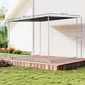 Outsunny 3 x 3(m) Mobile Pergola Kit, Portable Garden Gazebo with Wheels, Sandbags, Steel Frame, UV-Resistant - 3