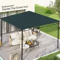 Outsunny 3 x 3 m Gazebo Canopy Replacement Cover, Garden Gazebo Roof Replacement with Drain Holes, TOP COVER ONLY, Grey - 8