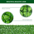 Outsunny 3 x 1m Artificial Leaf Wall - Green - 6