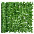 Outsunny 3 x 1m Artificial Leaf Wall - Green - 1