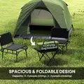 Outsunny 3-4 Person Camping Tent, Easy Set Up Waterproof Dome Tent with Sewn-in Groundsheet, Mesh Windows, Pocket and Hook for Camping, Hiking, Backpacking, Olive Green and Grey - 4