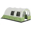 Outsunny 3000mm Waterproof Camping Tent, 5-6 Man Family Tent with Living and Bedroom, Carry Bag Included, Cream and Green - 1