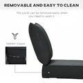 Outsunny 4 Pcs Outdoor Seat and Back Cushion Set Patio Deep Seating Chair Replacement Cushion - 6