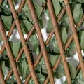 Outsunny 4 Pieces Expanding Trellis Fence, 2m x 1m Decorative Trellis with Artificial Leaves Garden Telescopic Hedge Privacy Screen Greenery Walls for Garden Balcony Home Decor - 9